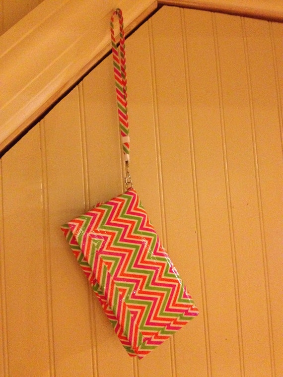 Items similar to Duct Tape Zig Zag Carry It All Wristlet on Etsy