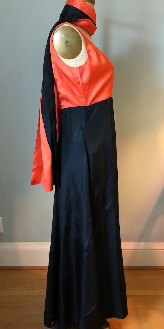 Vintage (late 30s early 40s) orange and black sat… - image 2
