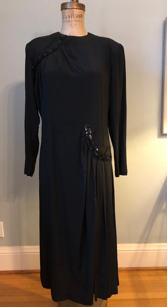 Vintage 40s rayon crêpe dress