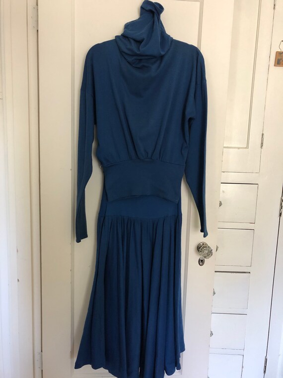 70s Vintage Norma Kamali circle skirt with cowl ne