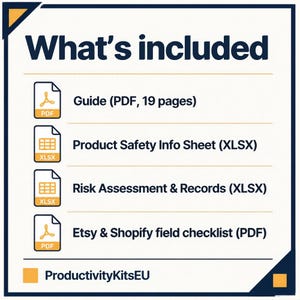 GPSR-nalevingskit voor Amerikaanse en Britse Etsy-verkopers die naar Europa verzenden – Sjabloon voor productveiligheidsinformatie, risicobeoordeling, checklist afbeelding 5
