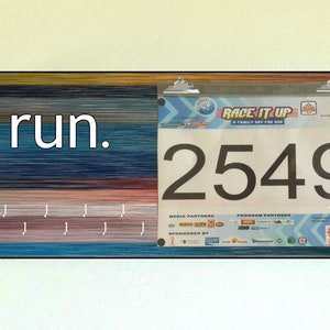Custom Race Medal Holder & Bib Display: Gift for Runners