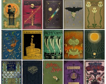 Vintage Book Cover Notecards: Literary Art Blank Cards Set