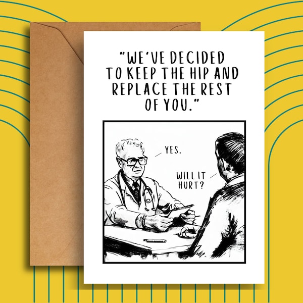 Funny Birthday Card/Happy Birthday Card/Over the Hill Card/Funny Old Age Card/Silly Birthday Card/Unique Birthday Card/For Man/For Woman