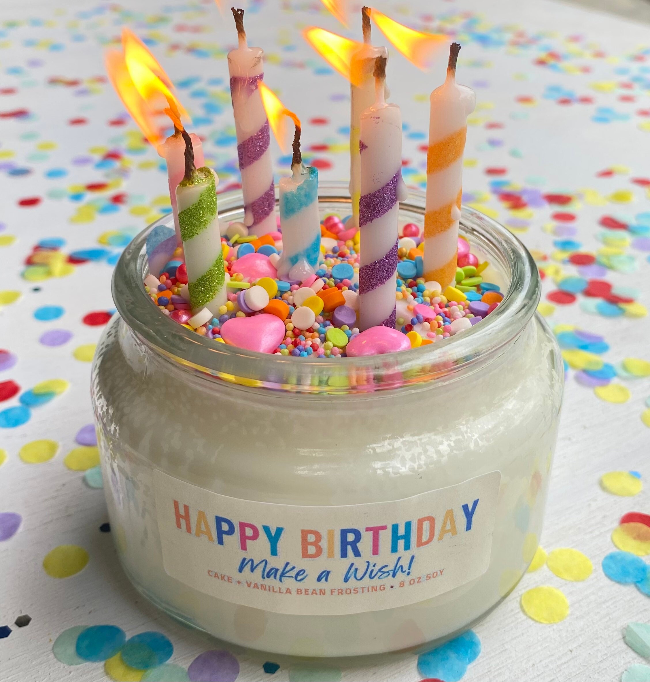 Birthday Candle With Cake Candles Birthday Cake Etsy