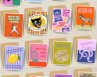 Funny Note Card Set Variety All Occasions: 75 Unique, Humorous, Witty, Sarcastic, Thank You