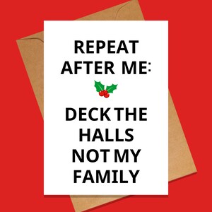 Funny Christmas Cards/sarcastic Christmas Cards/snarky Holiday Cards ...