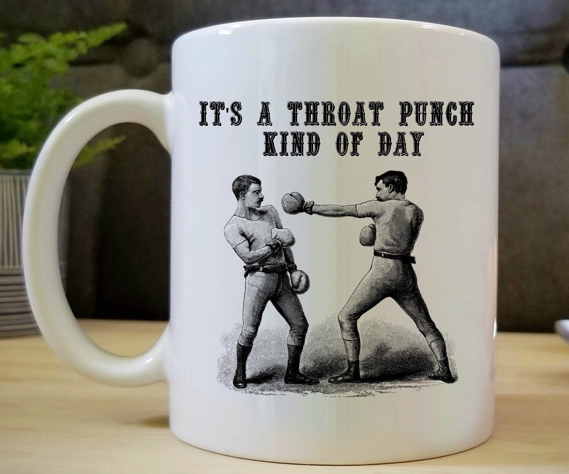 FUNNY MUG Es un puñetazo de garganta tipo Etsy España