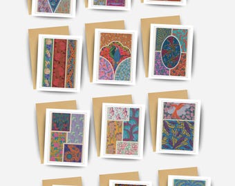 Art Nouveau Blank Notecards and Envelopes: Turn of the Century Art Stationery, Colorful Deco Cards