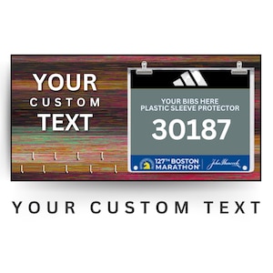 Custom Race Medal and Bib Holder: Gift for Runners