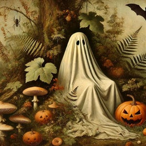 Halloween Card Set: Spooky Witch, Ghost, and Black Cat Designs image 10