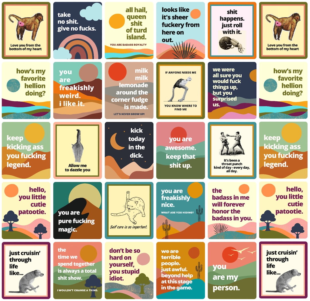 Funny Blank Notecard Set: Hilarious Friendship Cards With Envelopes - Etsy
