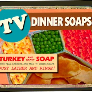 Funny Food Soaps: Retro TV Dinner Set with Shea Butter