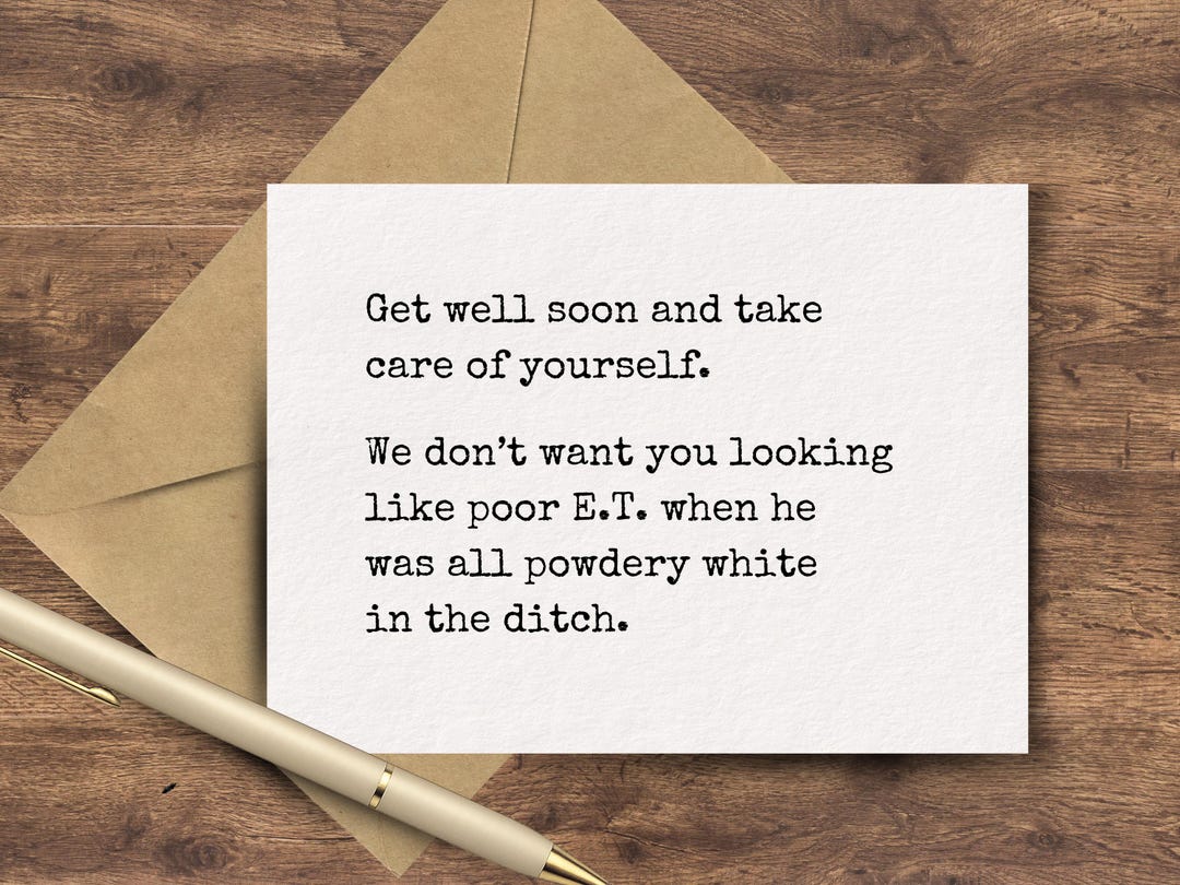 Funny Get Well Soon Card: Feel Better Wishes, Fast Speedy Recovery ...