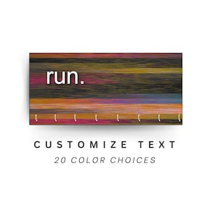 Custom Race Medal Holder: 20 Colors, Wood Medal Display Hanger for Runner