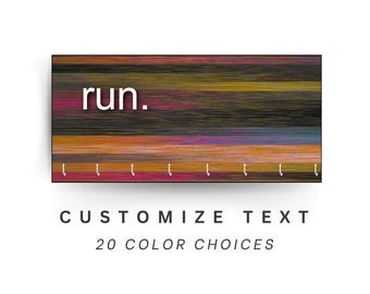 Custom Race Medal Holder: 20 Colors, Wood Medal Display Hanger for Runner