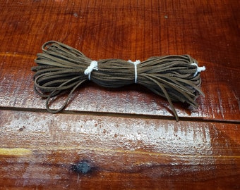 Soft and Supple Boho Chocolate Brown Deerskin Lace Leather 3mm 18 Inch 50 ft Spool