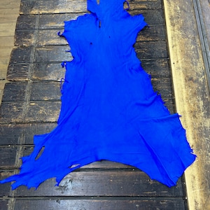 Deerskin / deer leather / Buckskin hide / blue color / C-12/pic 15
