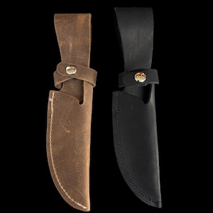 Leather 5in Belt Sheath, cowhide knife sheath 2 colors B-59