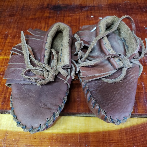 Baby mocassin, brown cow leather baby shoes, UT-Box1-Pic18