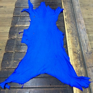 Deerskin / deer leather / Buckskin hide / blue color / C-11 pic 308