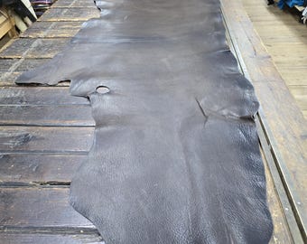 Buffalo, pull up oil tan buffalo leather ,Charcoal color 17 sq ft 08-113