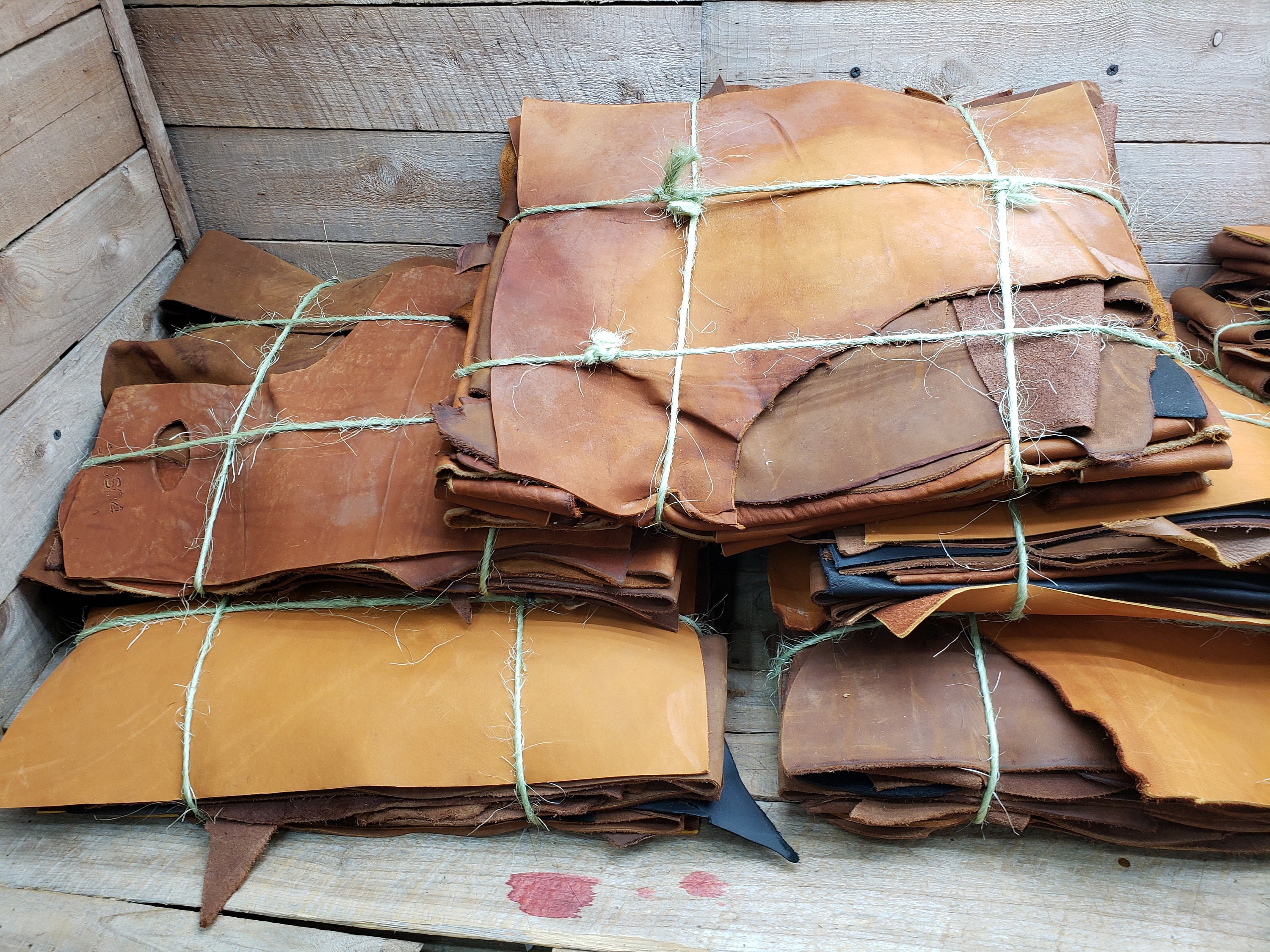 Paquetes de remanentes de cuero de vaca curtido aceite cuero Etsy