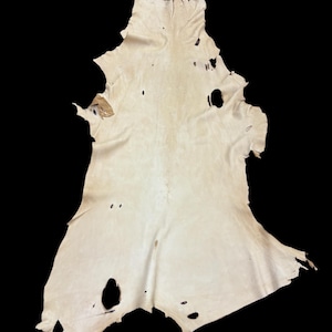 Deerskin/deer leather / Buckskin hide/smoke color / C 12-pic14
