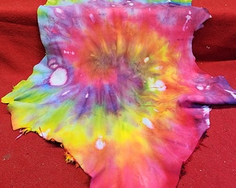 tye dye lambskin, 17*31, tye dye lamb suede UTBOX2PIC54