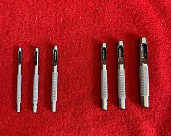 6pc Hollow Metal Leather Punch Set - 790LP