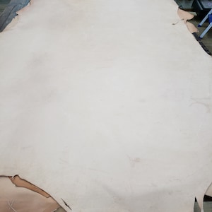Tooling Leather Side 2-3oz Tan Color stamp/carving leather- 05-10