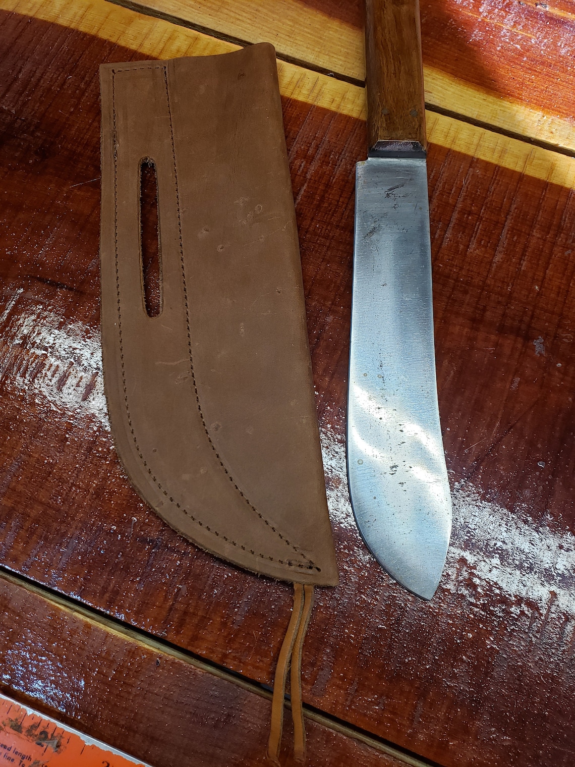 Leather Knife Sheath 11 in. belt knife sheath D10 KS2126 Etsy