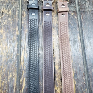 Handmade Leather Belts // Basket Weave //