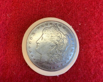 Lot De 2 Conchos Anciens – Demi-dollar, étoile Gravée En Cercle, Argenté