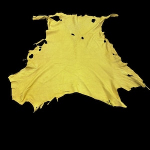 Deerskin/deer leather / Buckskin hide / Gold color / c12-pic1