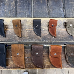 Leather 5in Belt Sheath, cowhide knife sheath 2 colors and 2 Sizes to Choose From!B-55-56