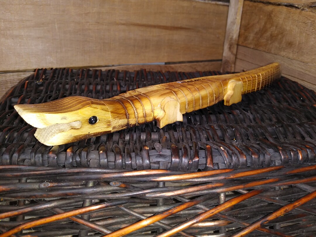 Wooden Articulating Toy Alligator - Etsy