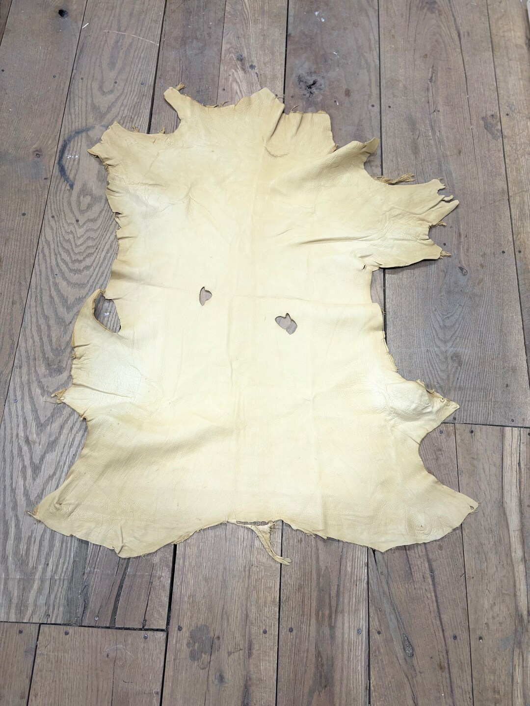 Deerskin/deer Leather / Buckskin Hide/smoke Color / C 12-pic26 - Etsy