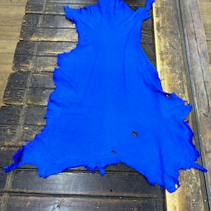 Deerskin / deer leather / Buckskin hide / blue color / C-12/pic 16