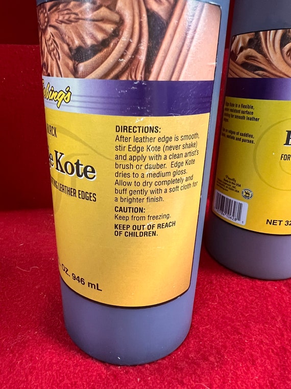 Fiebings - Edge Kote Brown 4oz for Color-coating Leather Edges Freezable  for sale online
