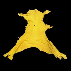 Deerskin/deer leather / Buckskin hide / Gold color / c12-pic41