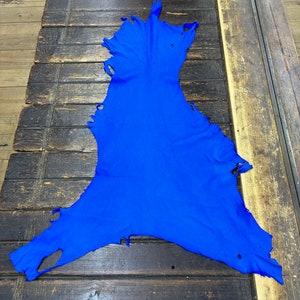 Deerskin / deer leather / Buckskin hide / blue color / C-12/pic 17