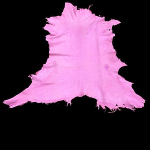 Deerskin / deer leather / Buckskin hide / pink color / C12-Pic3