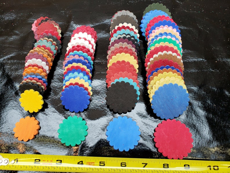 Leather Rosettes Concho's Bright ColorsC2 Etsy