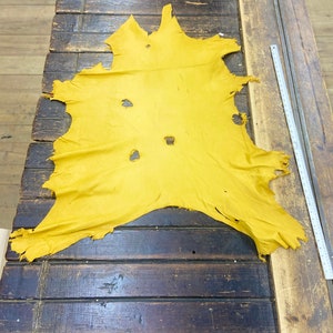 Deerskin/deer leather / Buckskin hide / Gold color / c12-pic20