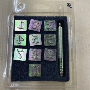 Old English Numbers Stamp Set - 3/4&quot;