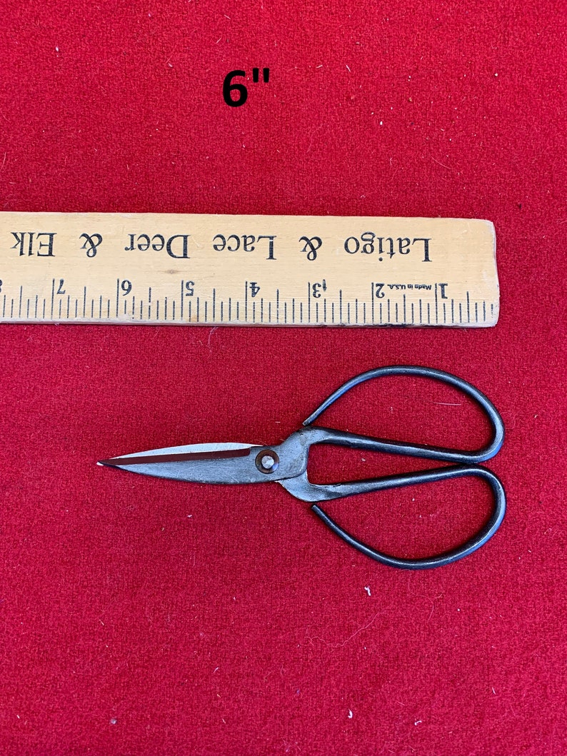 Hand Forged Scissors Primitive Style Leather Scissors 4 to choose from 6in Long