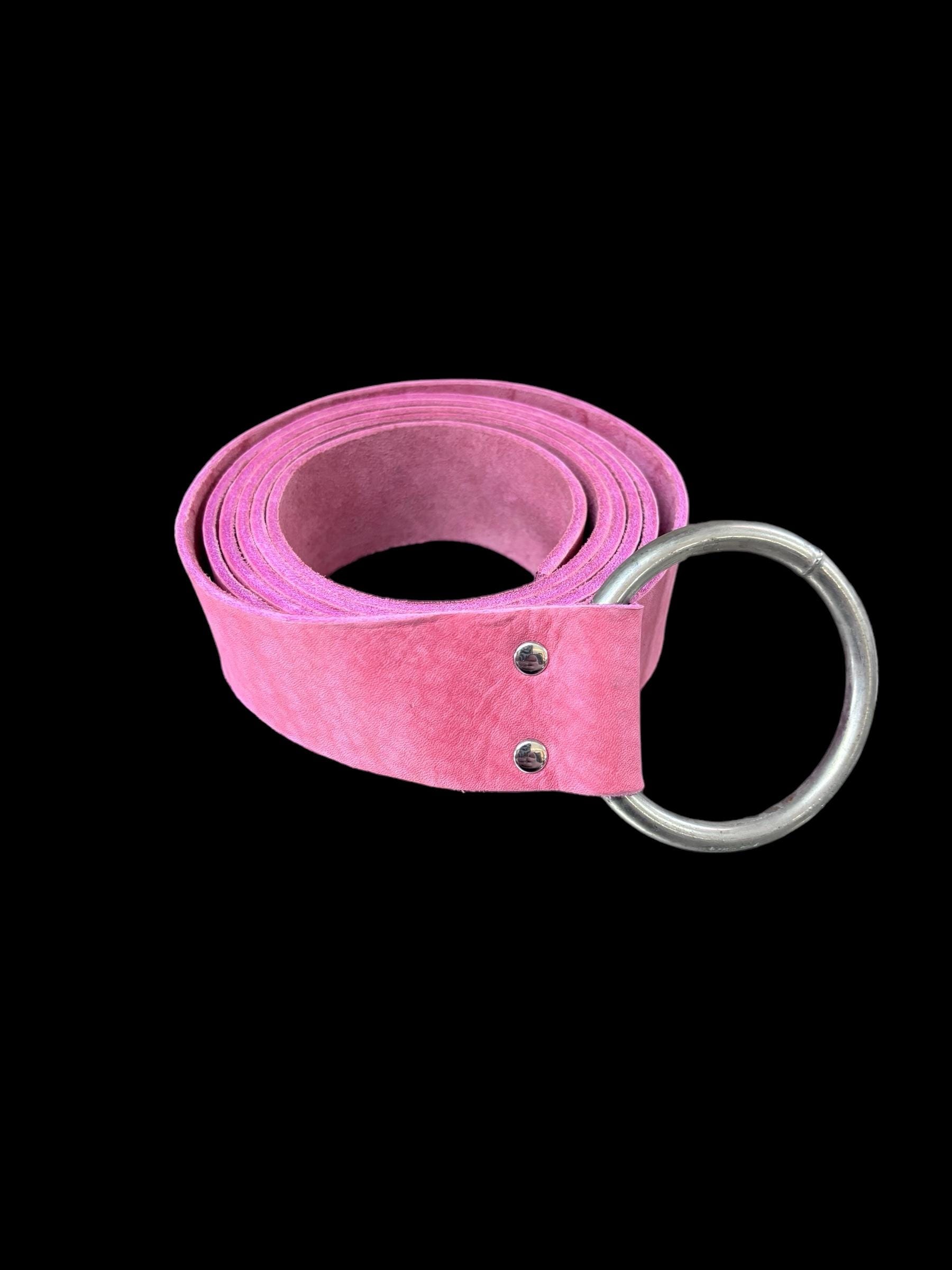 Pink belt with bronze ring accent Pink Sparkle Western Belt Girls Stones Buckle – RM Tack  main image 3