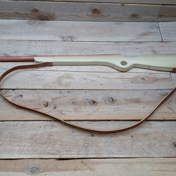 Wooden Rifel with Leather Strap (kids toy) Y2-400