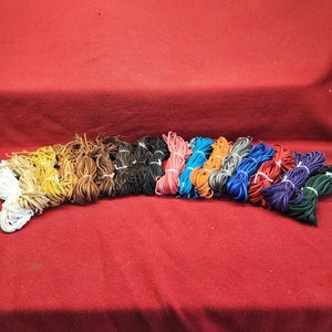 Deerskin Deer Leather 10 piece bundle- 1/8&quot; x 6 FT Lacing Cord String Craft F-5